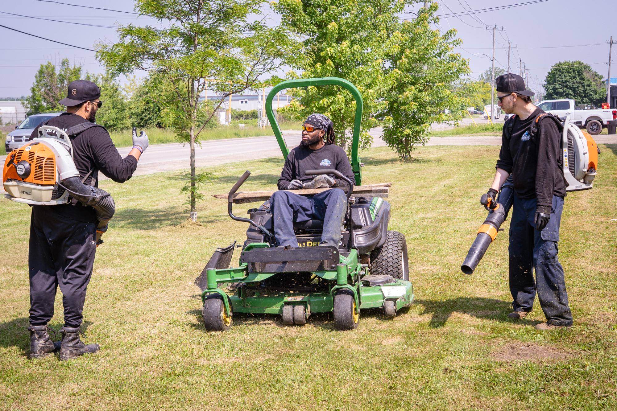 The London City Property Maintenance summer crew on a job site